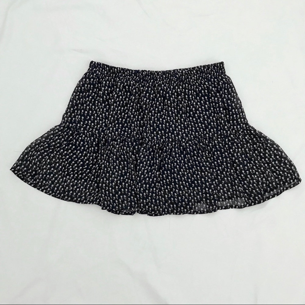 Navy floral mini skort